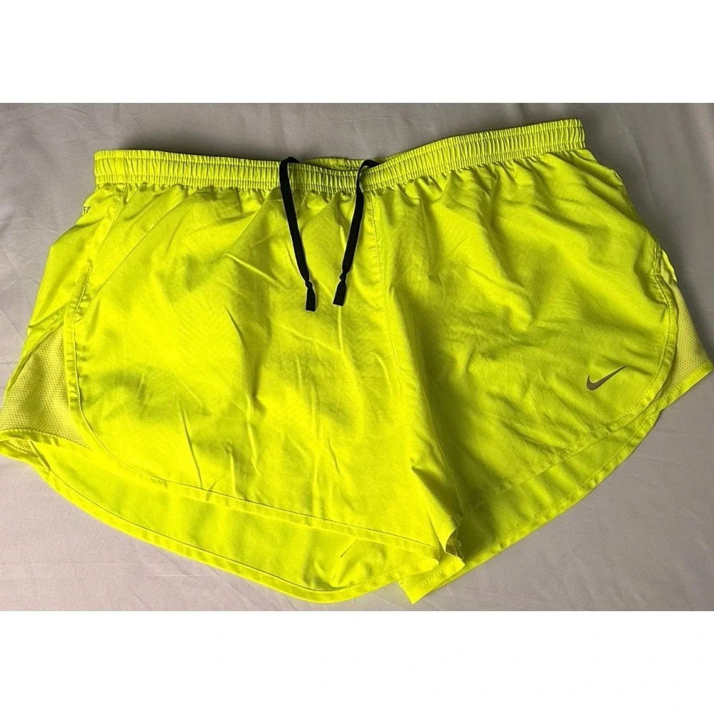 Nike Neon Yellow Dri-FIT Running Shorts L